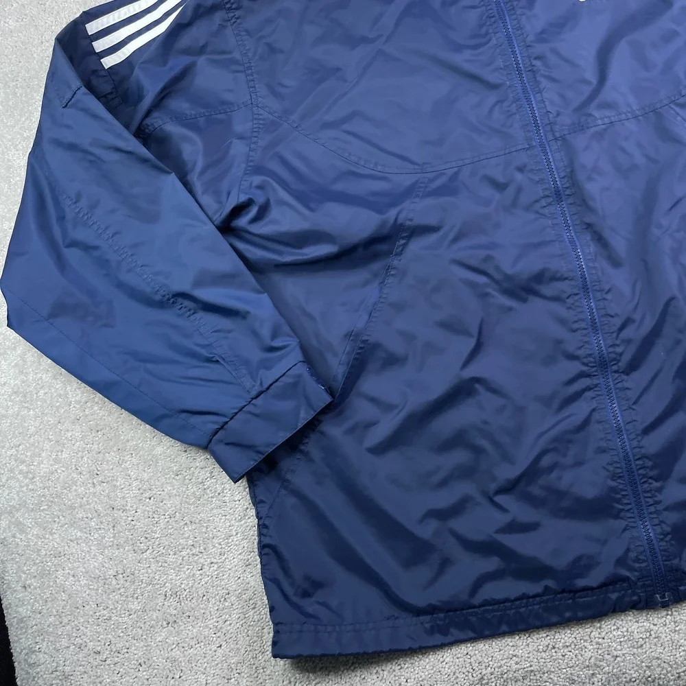 Vintage Adidas Track Jacket Mens 2XL XXL‎ Blue Mesh Lined Windbreaker Vented Y2K